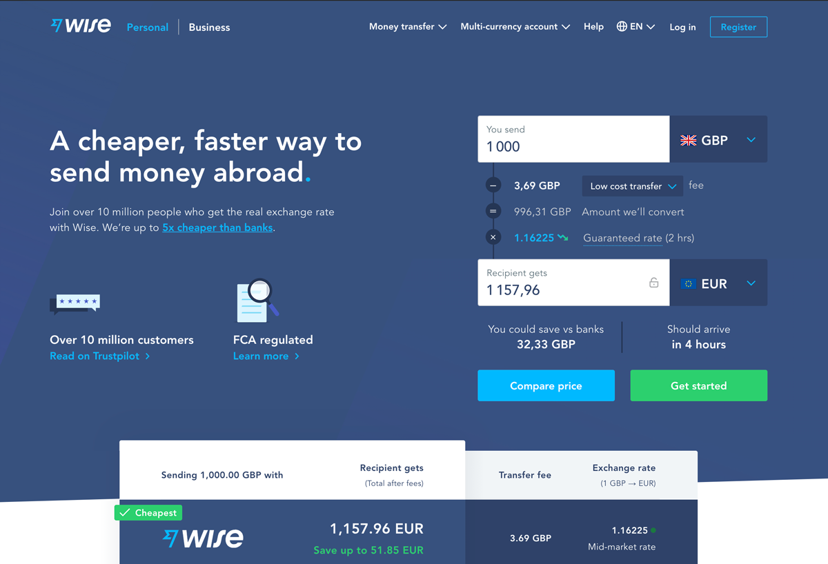 Money Transfer Compare Ways To Send Money Online With Monito